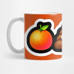 🍊💩🤡 Sticker- Black - Front Mug